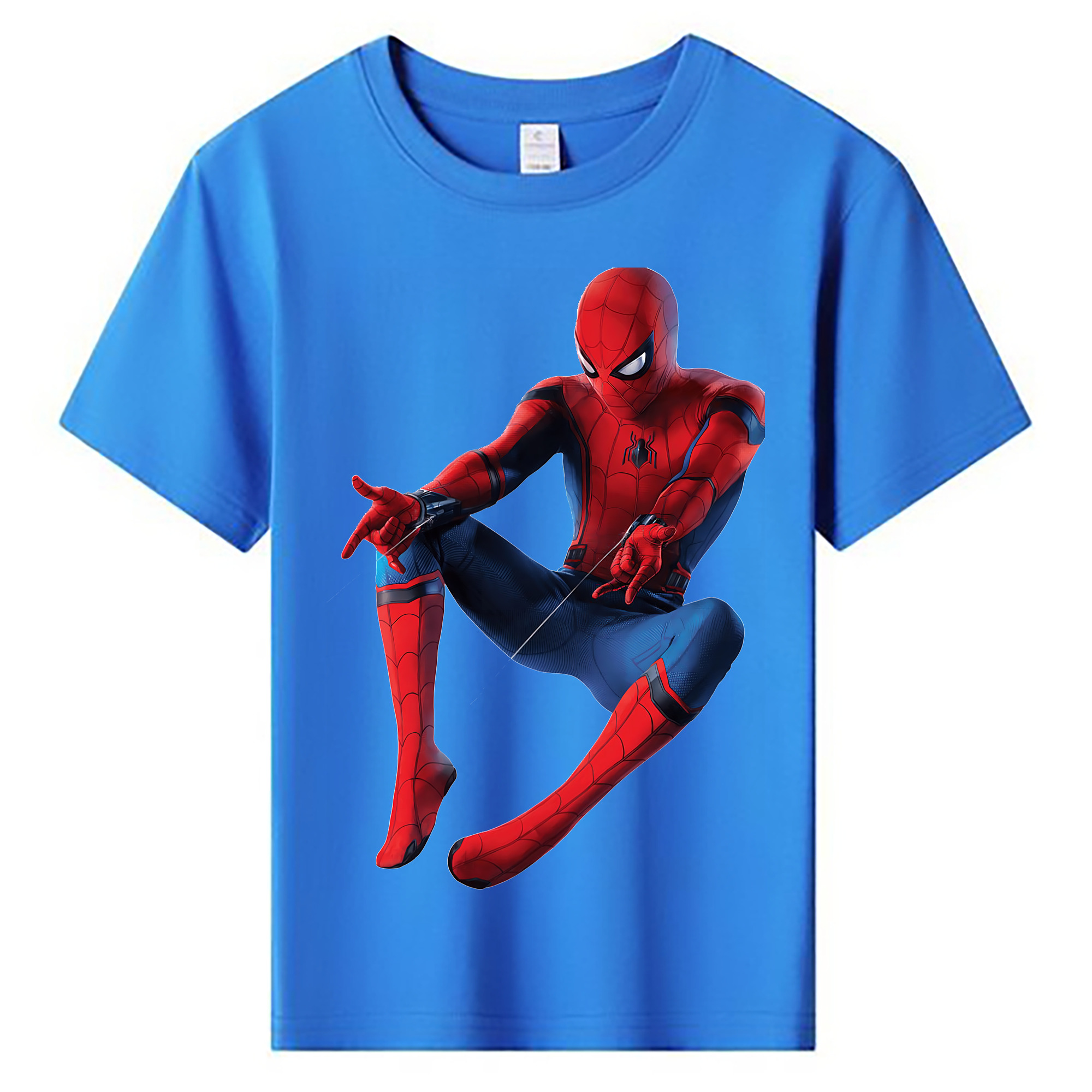（画像用） Spider Man スパイダーマン 綿100％キッズTシャツ（フロントプリント）